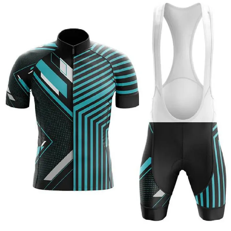 Colorful Abstract Men's Short Sleeve Cycling Kit made by RSSC Sports