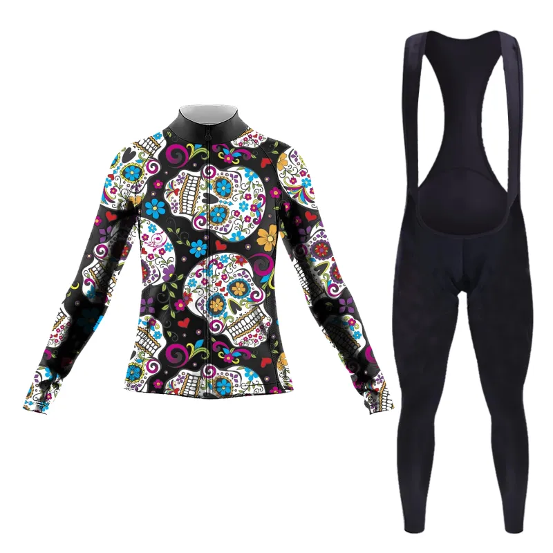 Sugar Skull Women's Long Sleeve Cycling Kit sold by RSSC Sports