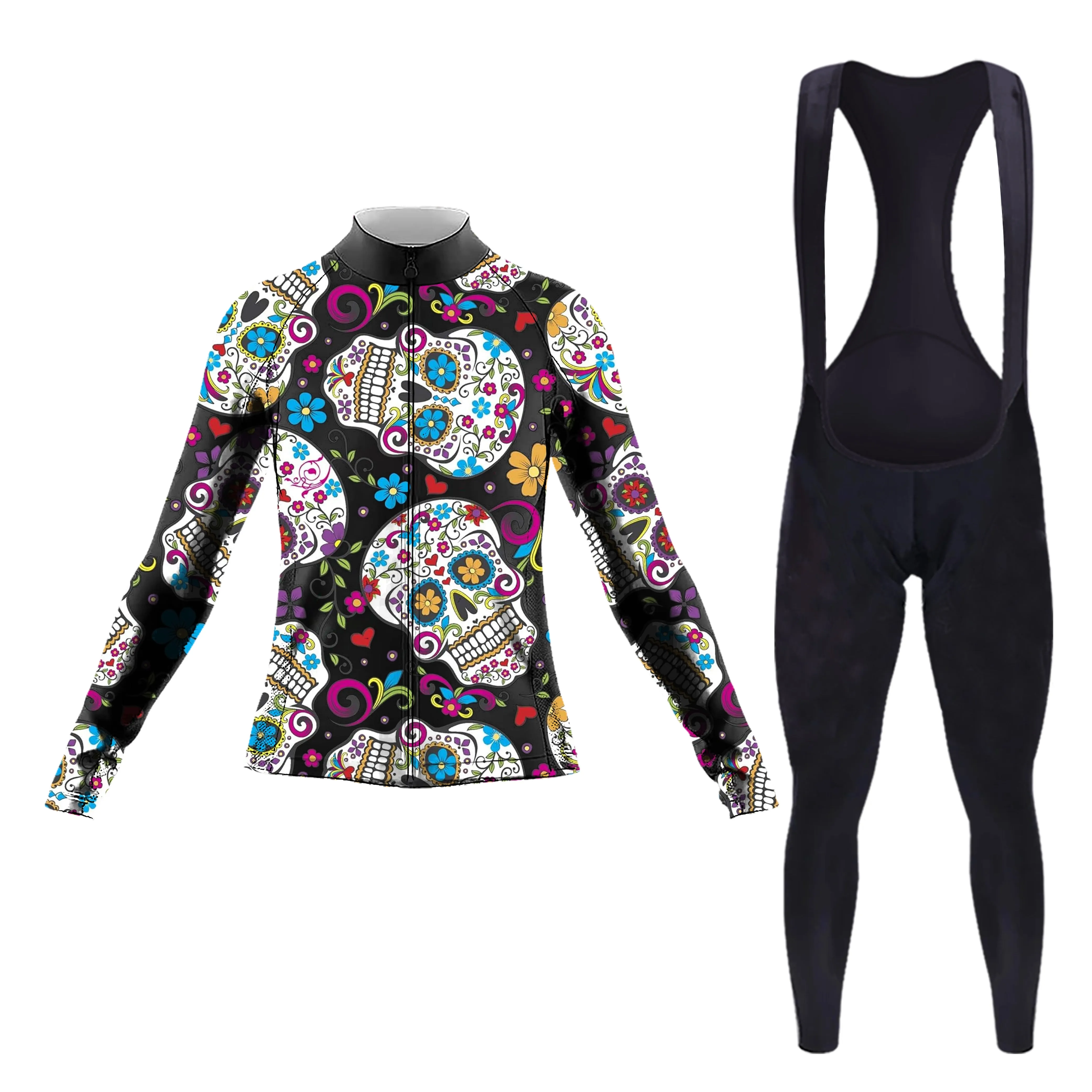 Sugar Skull Women's Long Sleeve Cycling Kit sold by RSSC Sports