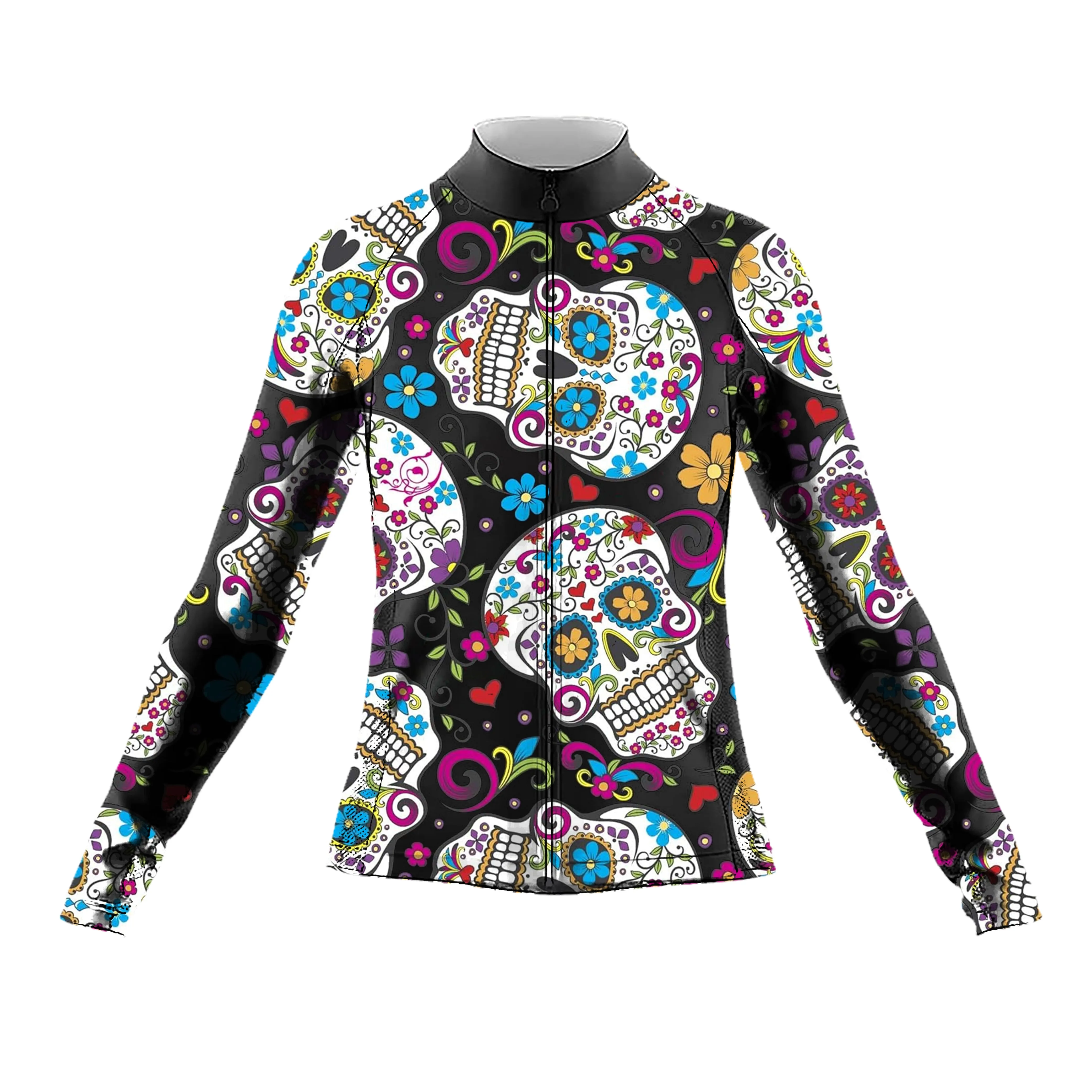 Sugar Skull Women's Long Sleeve Cycling Kit sold by RSSC Sports product image thumbnail 3