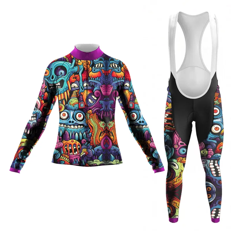 Alien Creatures Multicolor Women's Long Sleeve Cycling Kit sold by RSSC Sports
