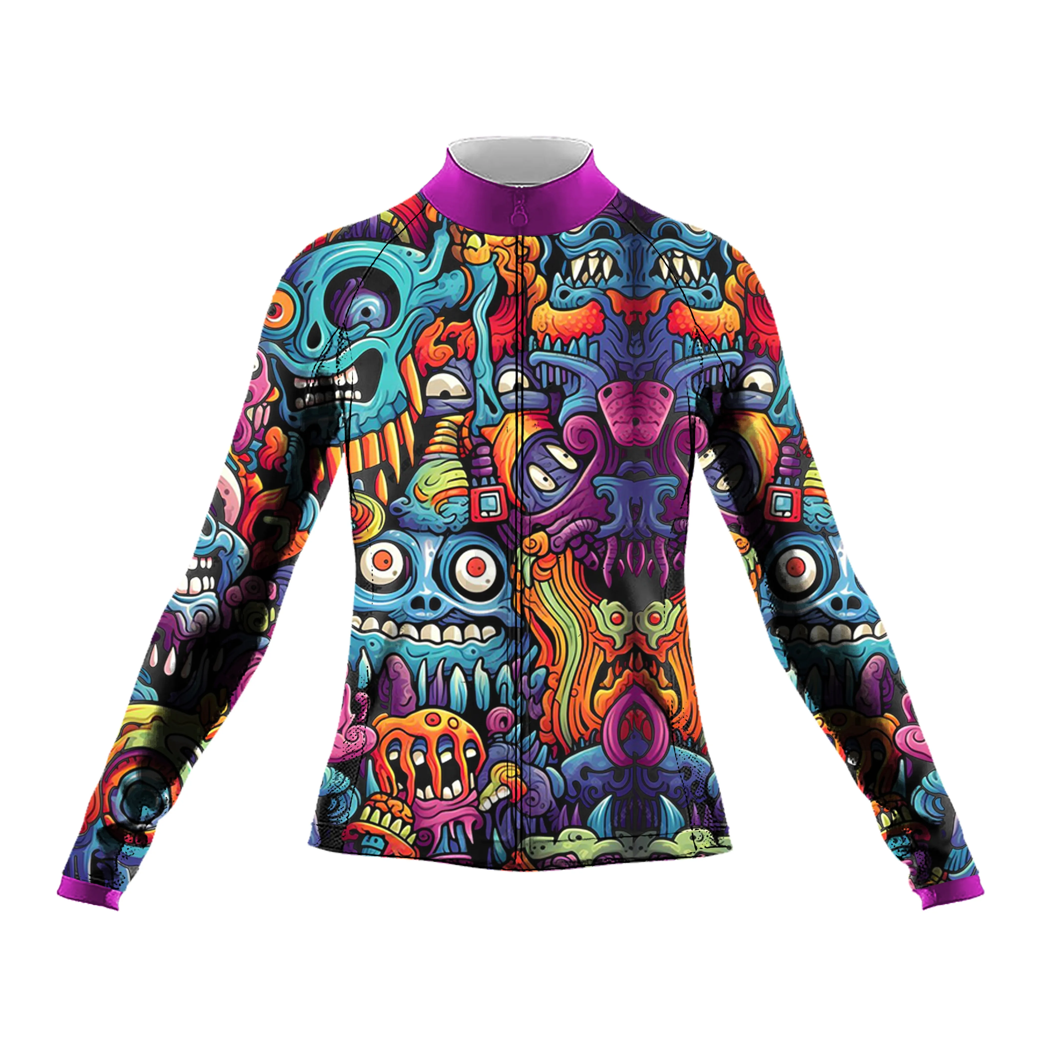 Alien Creatures Multicolor Women's Long Sleeve Cycling Kit sold by RSSC Sports product image thumbnail 3