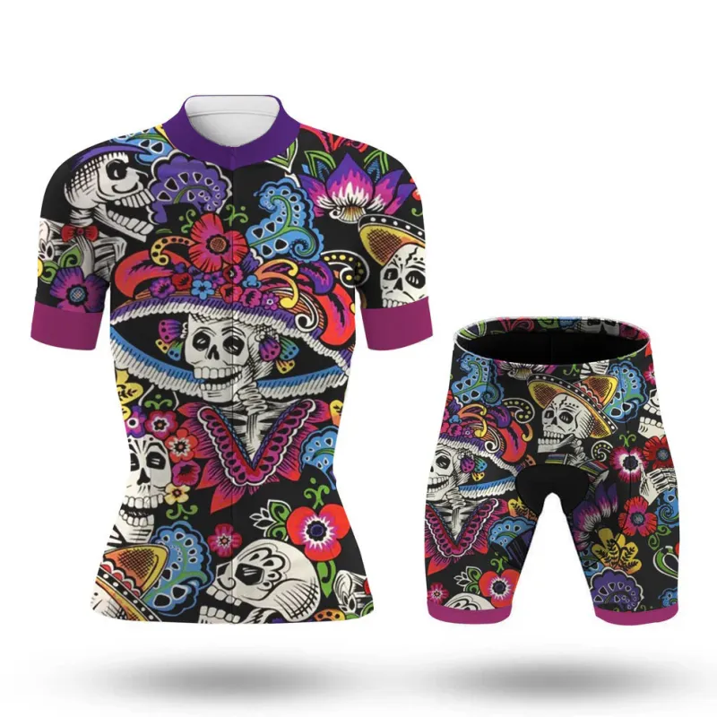 Carnival Girls and Skulls Women's Short Sleeve Cycling Kit sold by RSSC Sports