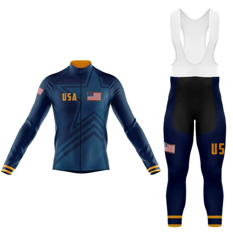 USA Navy Men's Long Sleeve Cycling Kit sold by RSSC Sports