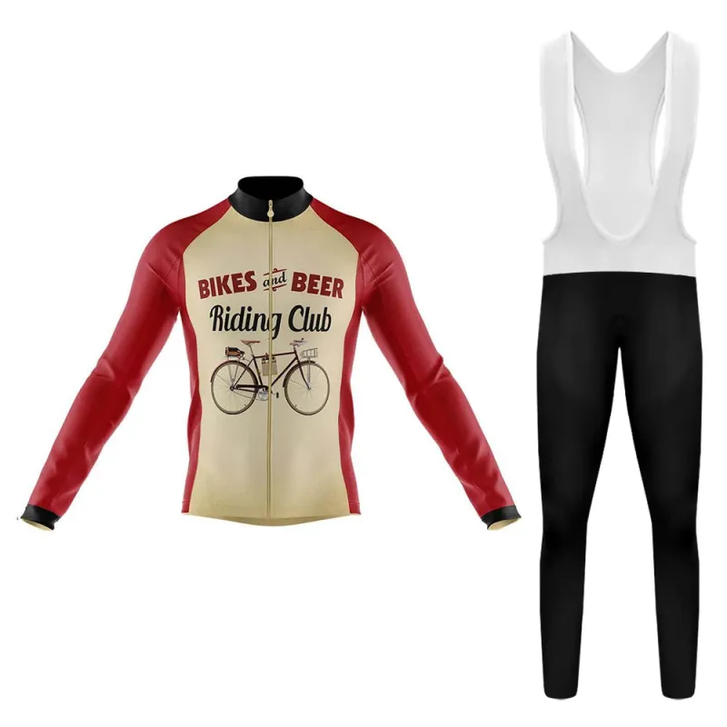 Retro Beer Riding Club Vintage Men's Long Sleeve Cycling Kit sold by RSSC Sports