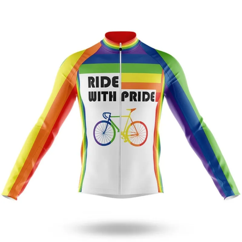 Ride With Pride Men's Long Sleeve Cycling Jersey sold by RSSC Sports