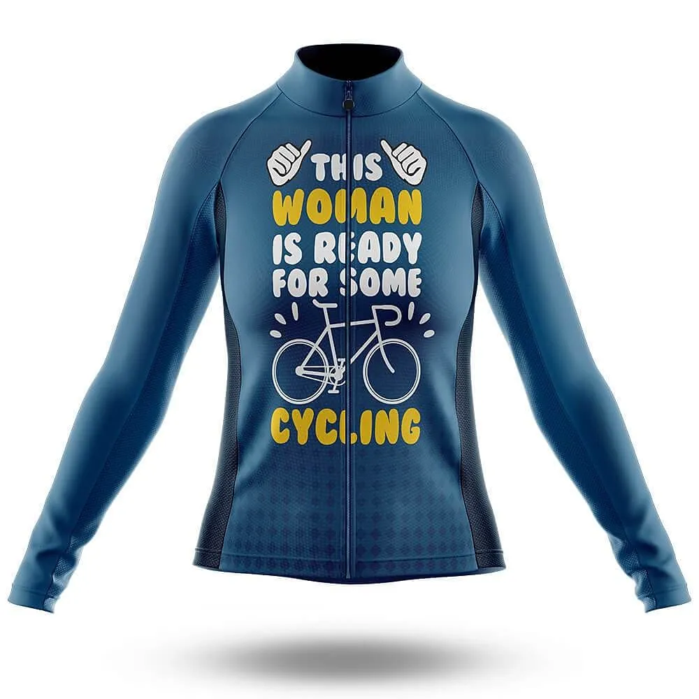 This Woman Is Ready For Some Cycling Women's Long Sleeve Cycling Kit sold by RSSC Sports product image thumbnail 3