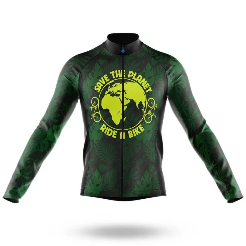 Ride A Bike Men's Long Sleeve Cycling Jersey sold by RSSC Sports