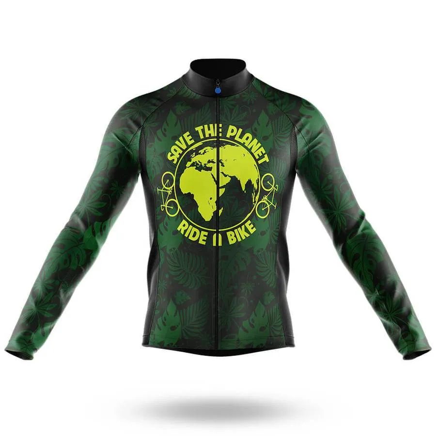 Ride A Bike Men's Long Sleeve Cycling Jersey sold by RSSC Sports