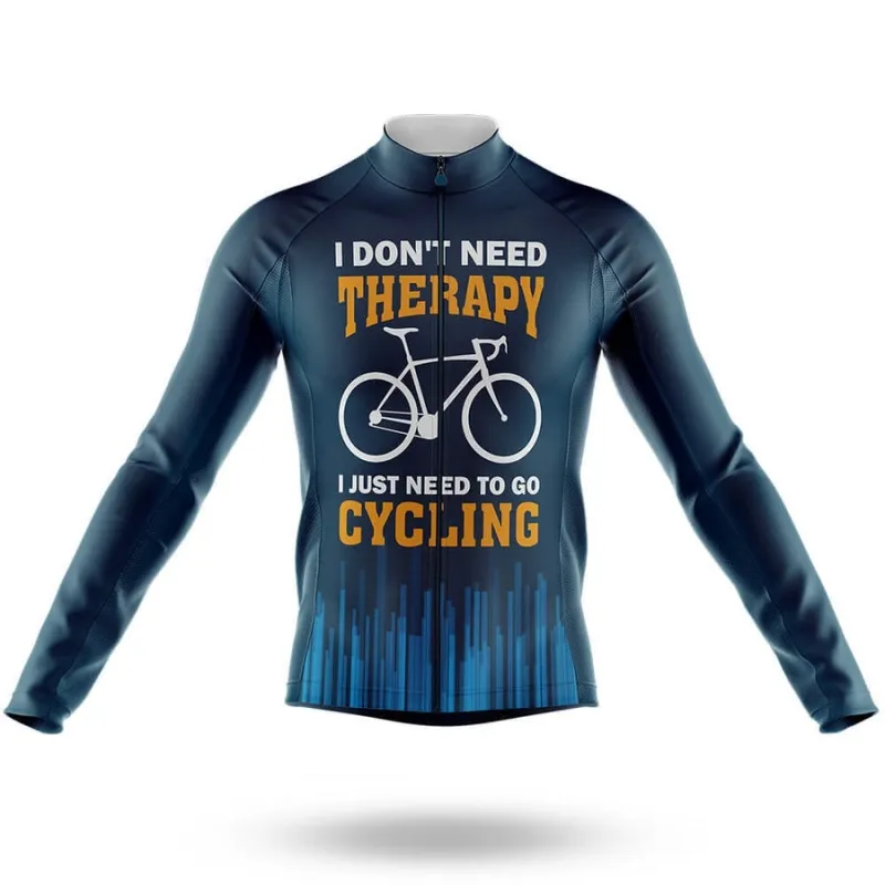 I Don't Need Therapy I Just Need To Go Cycling Men's Long Sleeve Cycling Jersey sold by RSSC Sports