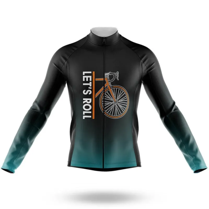 Let's Roll Men's Long Sleeve Cycling Jersey sold by RSSC Sports