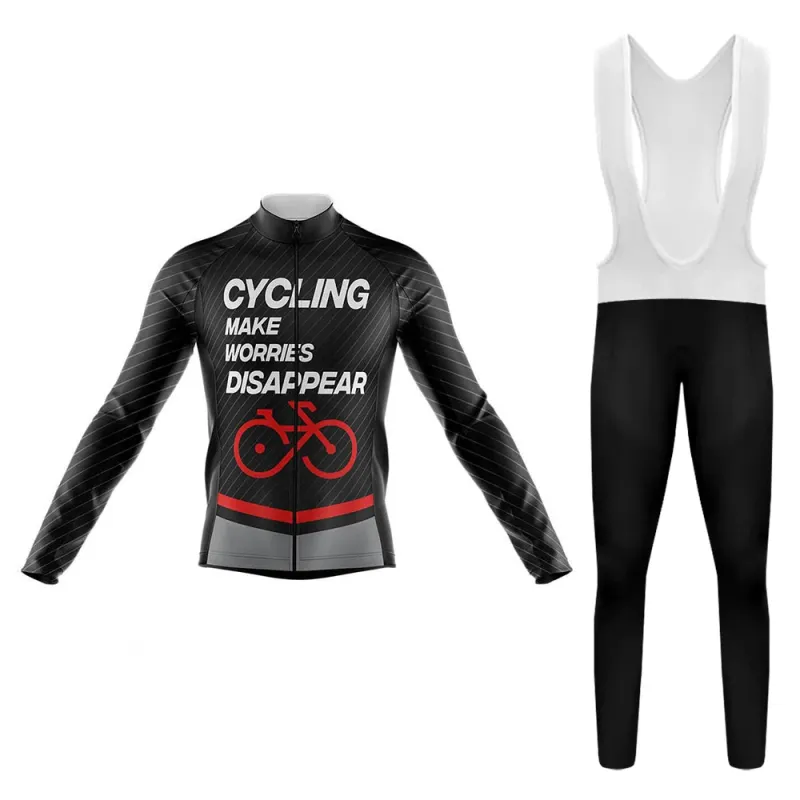 Cycling Make Worries Disappear Men's Long Sleeve Cycling Kit sold by RSSC Sports