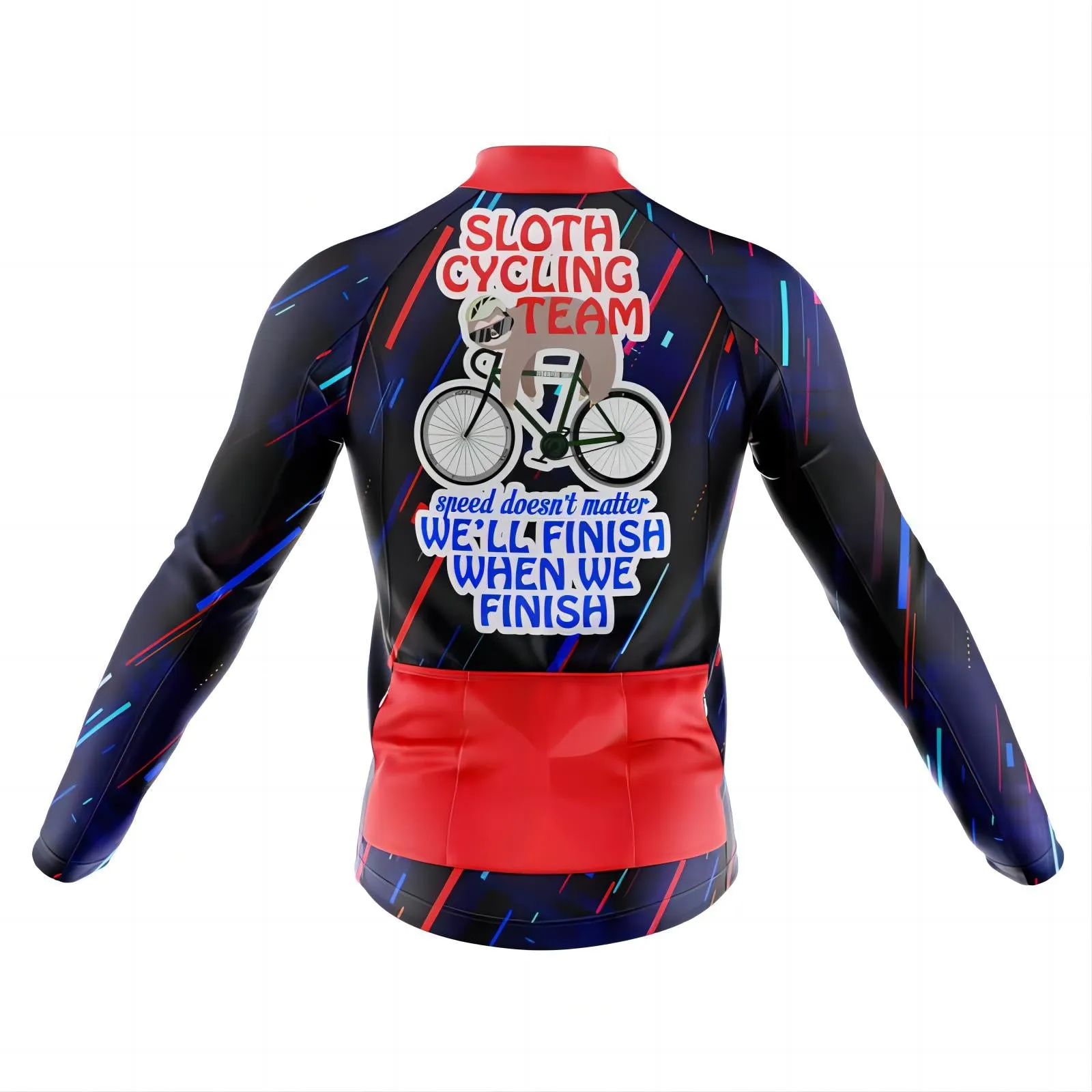 Sloth Cycling Team Men's Long Sleeve Cycling Jersey sold by RSSC Sports product image thumbnail 2