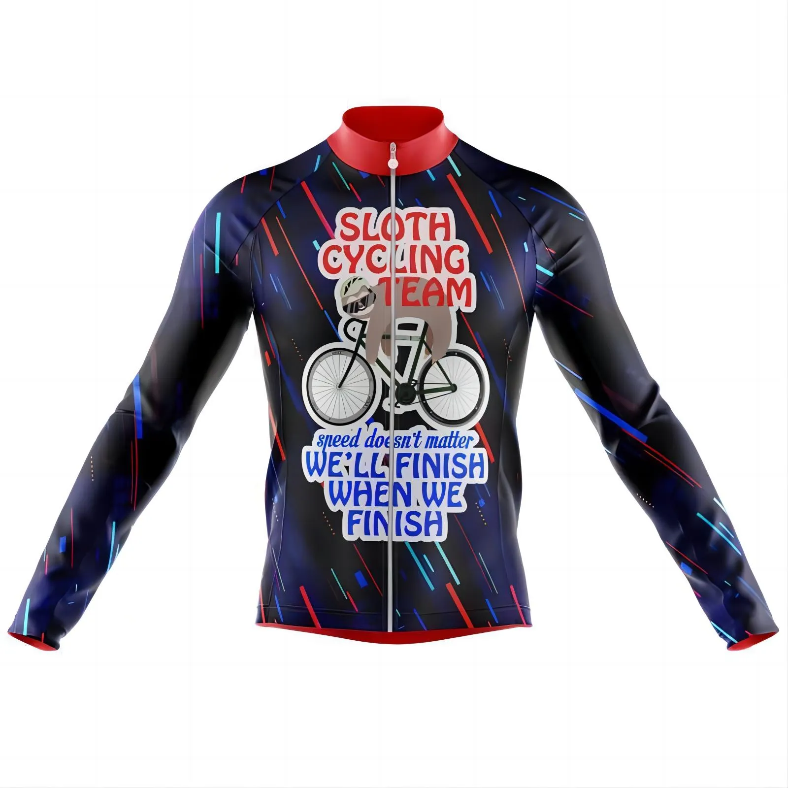 Sloth Cycling Team Men's Long Sleeve Cycling Jersey sold by RSSC Sports