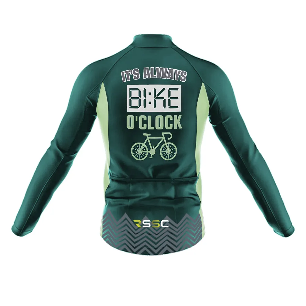 It's Always Bike O'clock Men's Long Sleeve Cycling Jersey sold by RSSC Sports product image thumbnail 2