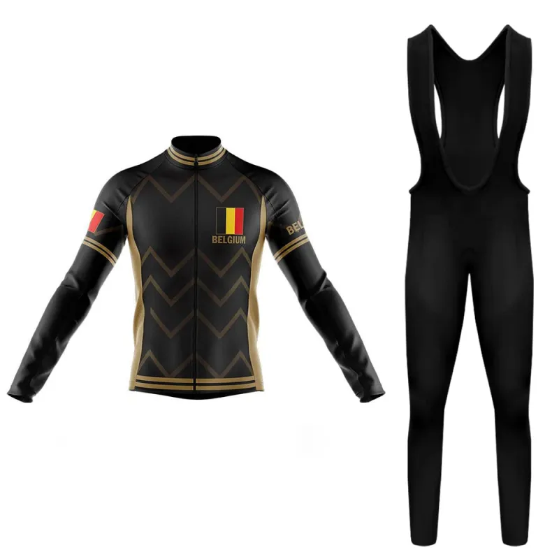Belgium Men's Long Sleeve Cycling Kit made by RSSC Sports