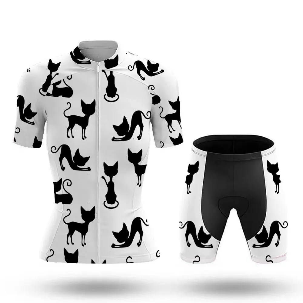 Elegant Black Cat Women's Cycling Jersey Kits sold by RSSC Sports