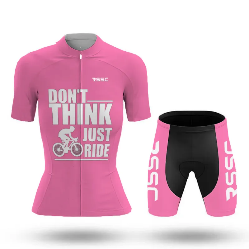 Don't Think, Just Ride Women's Pink Cycling Kit sold by RSSC Sports
