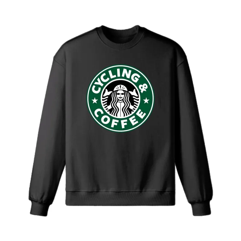 Coffee Drinking Cyclist Cycling Bicycle Riders Sweatshirt sold by RSSC Sports