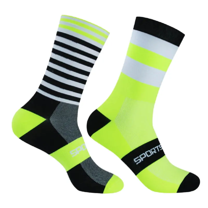Green Panther Cycling Socks made by RSSC Sports