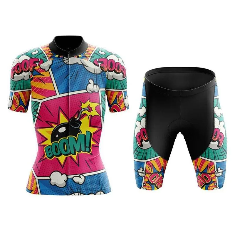 Boom Comic Women's Short Sleeve Cycling Kit sold by RSSC Sports