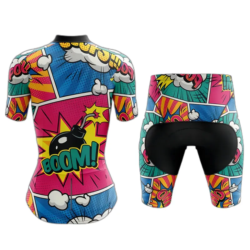 Boom Comic Women's Short Sleeve Cycling Kit sold by RSSC Sports product image thumbnail 2