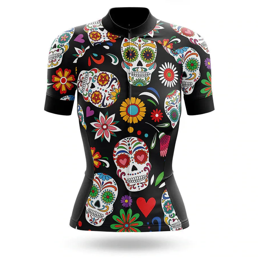 Colorful Sugar Skulls Women's Short Sleeve Cycling Kit sold by RSSC Sports product image thumbnail 3