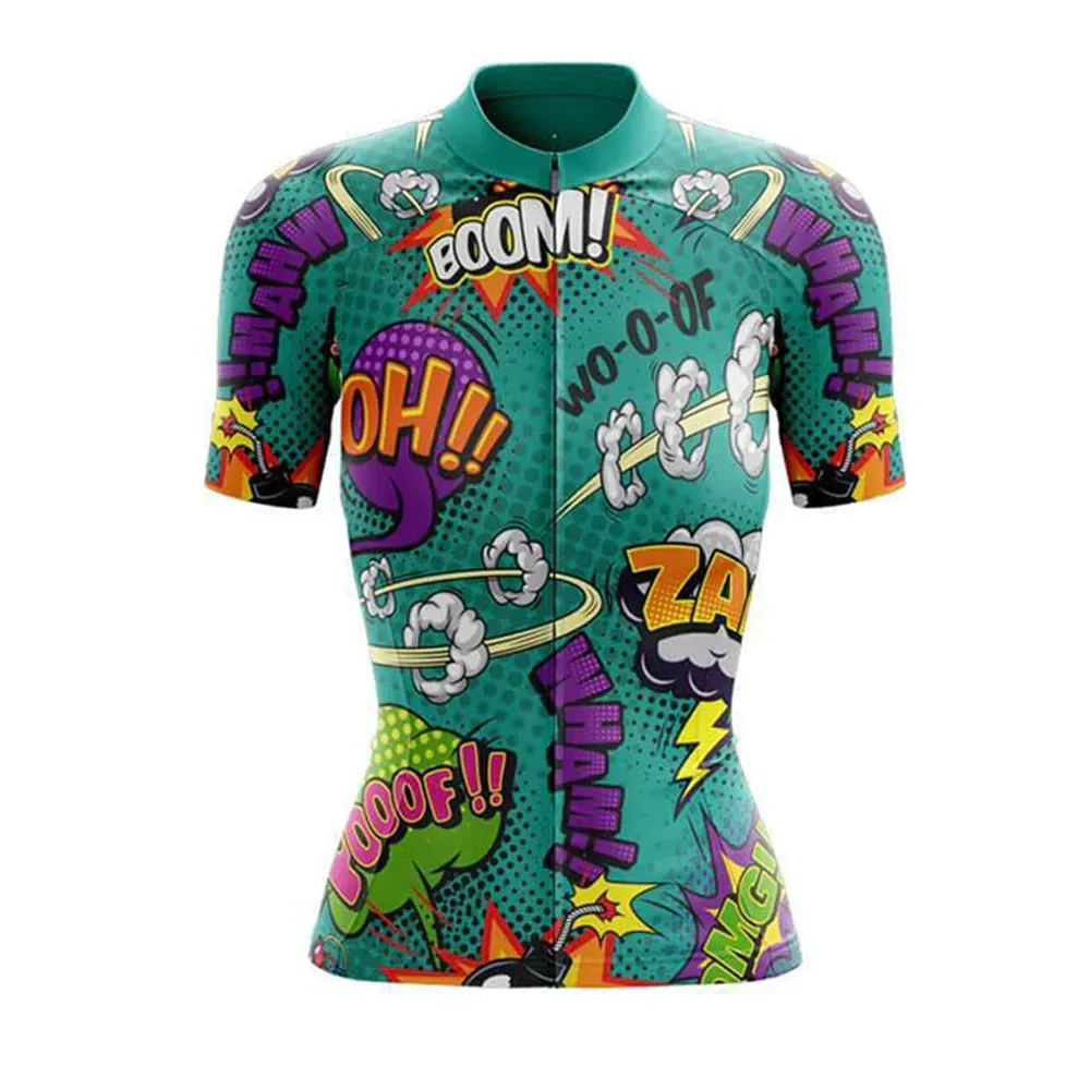 Funny Comic Women's Short Sleeve Cycling Kit sold by RSSC Sports product image thumbnail 3