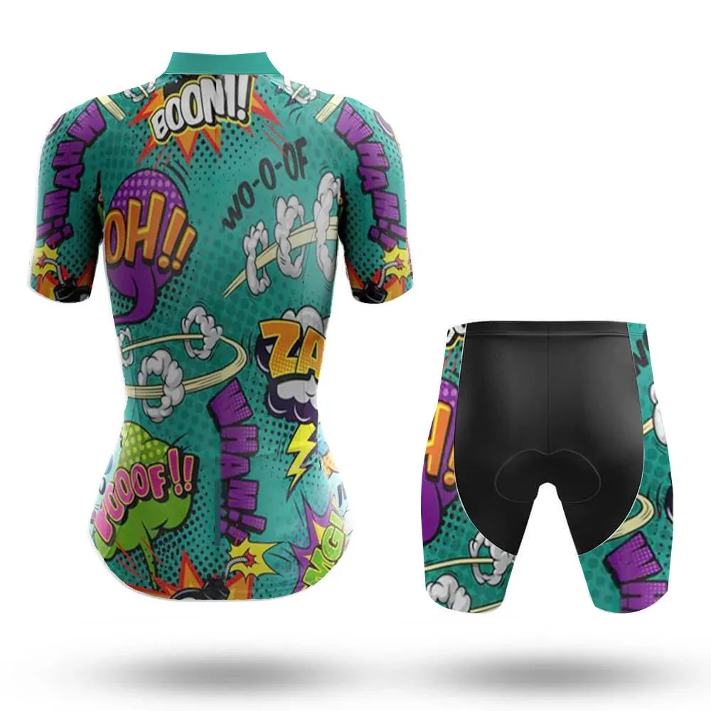 Funny Comic Women's Short Sleeve Cycling Kit sold by RSSC Sports product image thumbnail 2