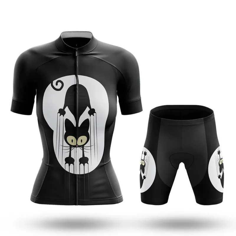 Black Cat Claw Women's Short Sleeve Cycling Kit sold by RSSC Sports