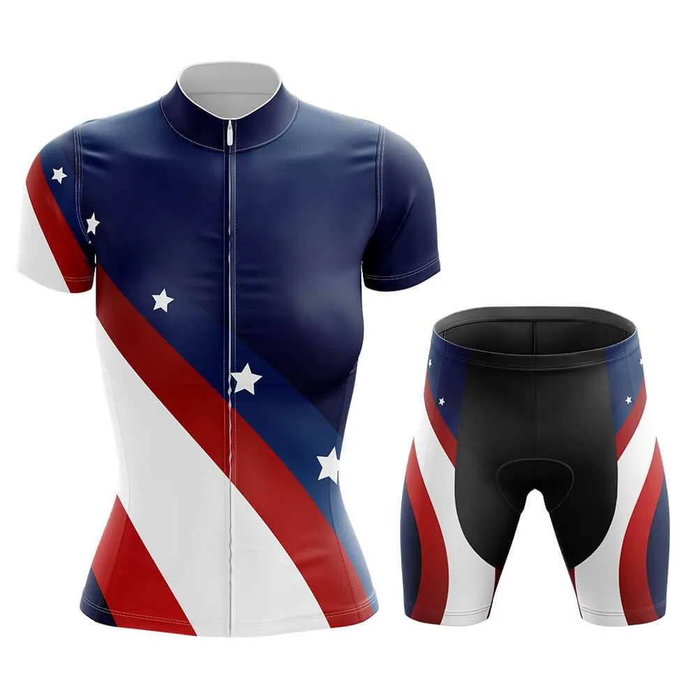 USA Flag Women's Short Sleeve Cycling Kit sold by RSSC Sports