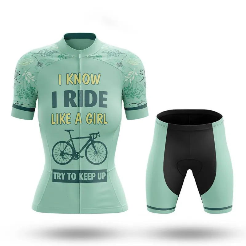 Like A Girl Women's Short Sleeve Cycling Kit sold by RSSC Sports