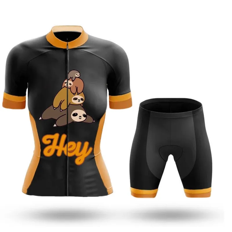Hey Sloths Women's Short Sleeve Cycling Kit sold by RSSC Sports
