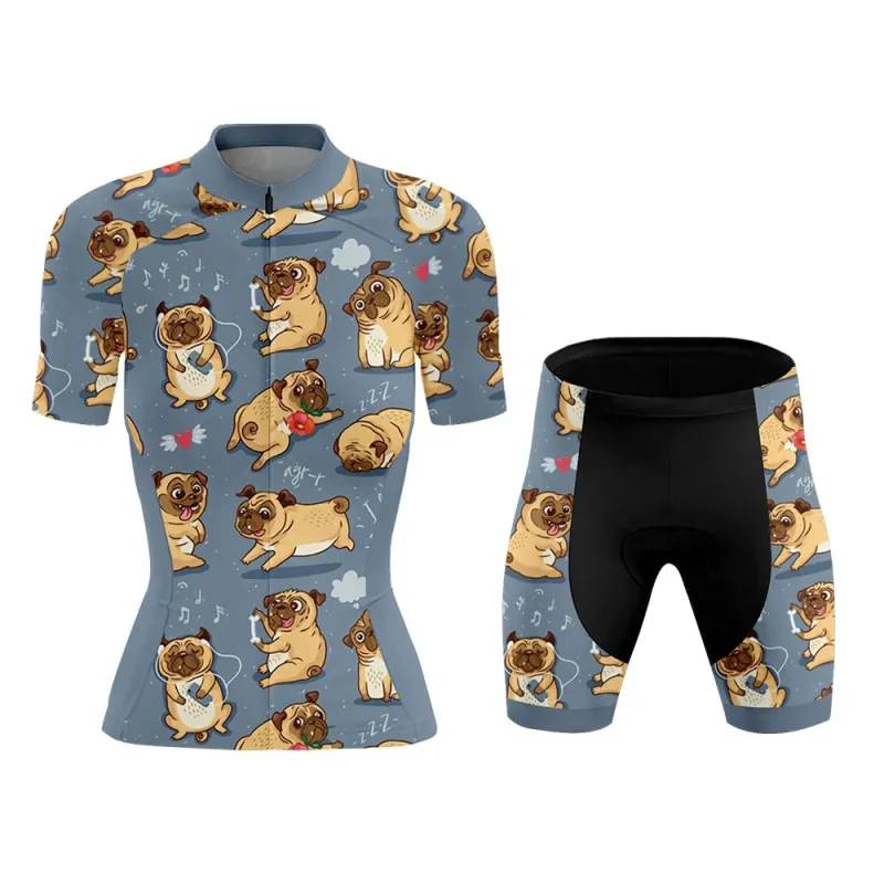 Cutest Pugs Women's Cycling Kit sold by RSSC Sports