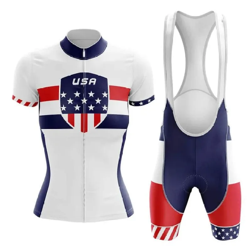 USA Women's Short Sleeve Cycling Kit made by RSSC Sports