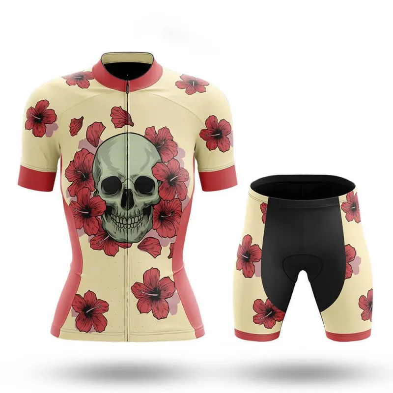 Flower Skull Women's Short Sleeve Cycling Kit sold by RSSC Sports