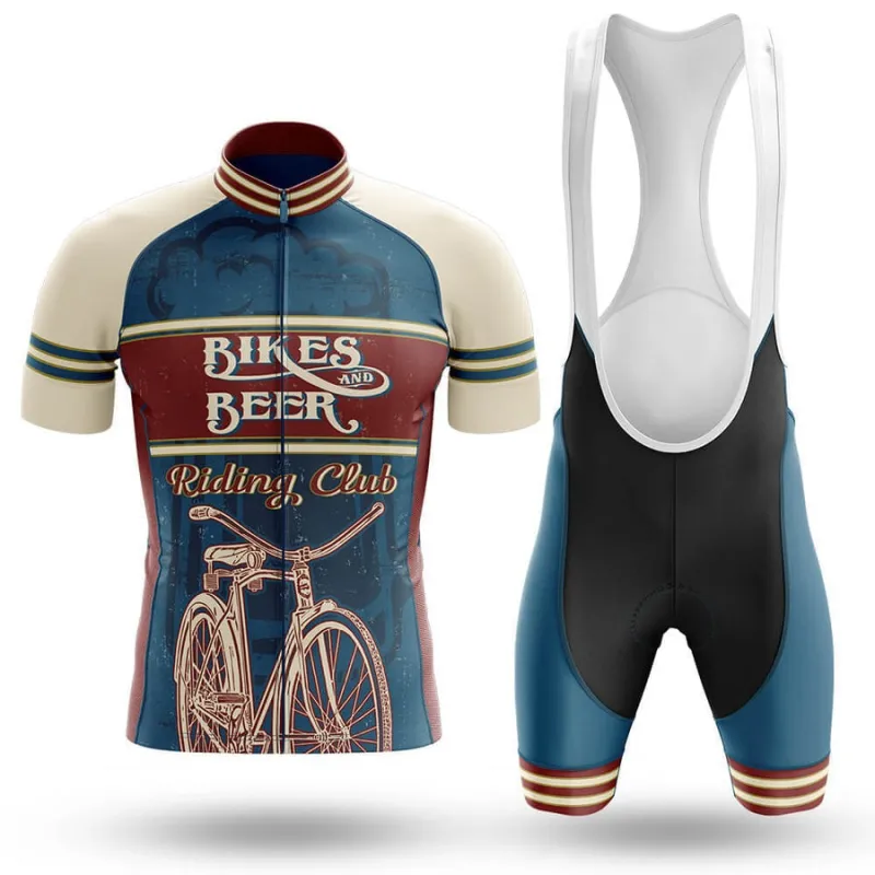 Retro Bikes And Beer Riding Club Men's Cycling Kit made by RSSC Sports