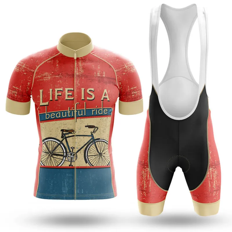 Life Is A Beautiful Ride Men's Cycling Kit made by RSSC Sports