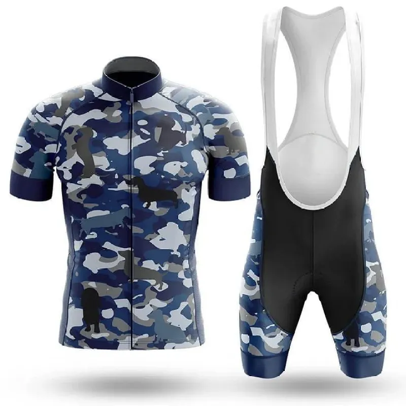 Camo Dachshund Men's Short Sleeve Cycling Kit made by RSSC Sports
