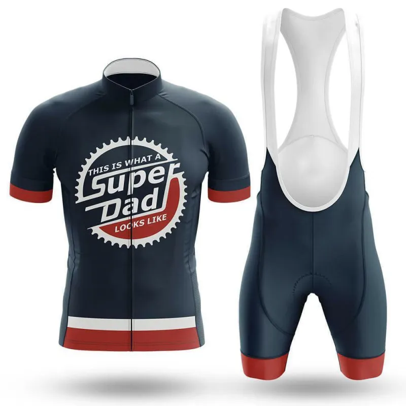 Super Dad Men's Short Sleeve Cycling Kit made by RSSC Sports