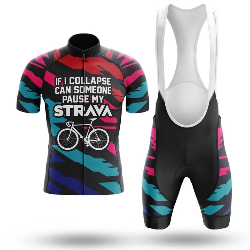 Pause My Strava Men's Short Sleeve Cycling Kit made by RSSC Sports