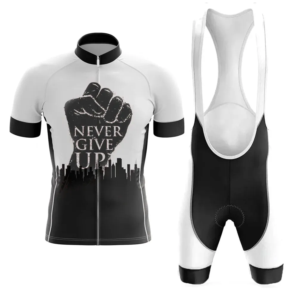 Never Give Up Men's Short Sleeve Cycling Kit sold by RSSC Sports