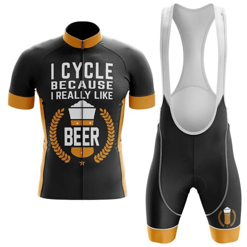 I Like Beer Men's Short Sleeve Cycling Kit sold by RSSC Sports