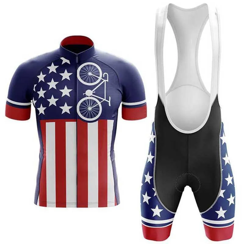 USA Men's Short Sleeve Cycling Kit made by RSSC Sports