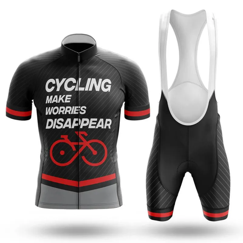Worries Disappear Men's Short Sleeve Cycling Kit made by RSSC Sports