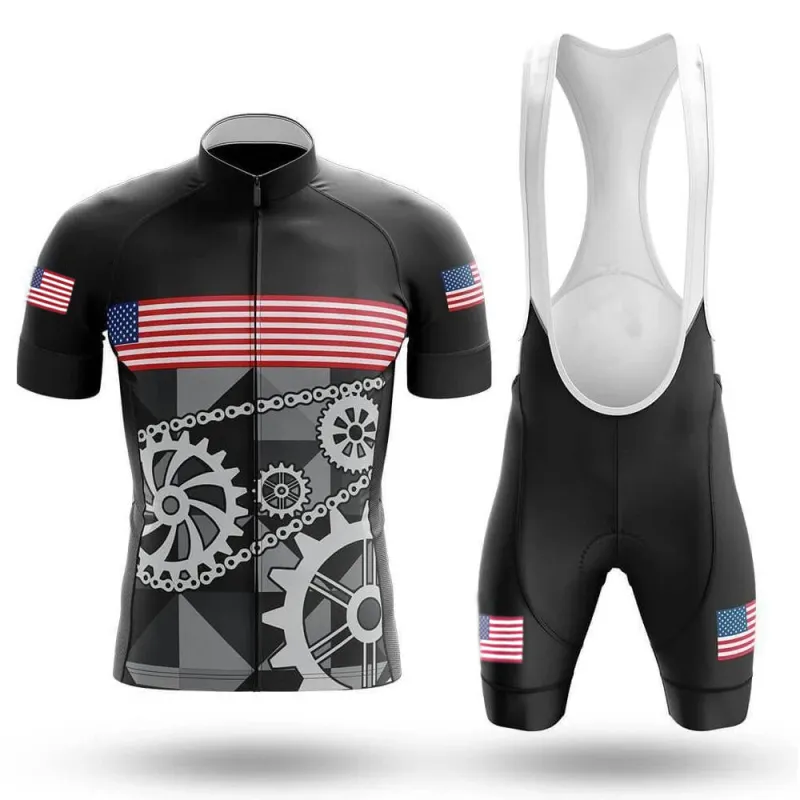 USA Men's Short Sleeve Cycling Kit made by RSSC Sports