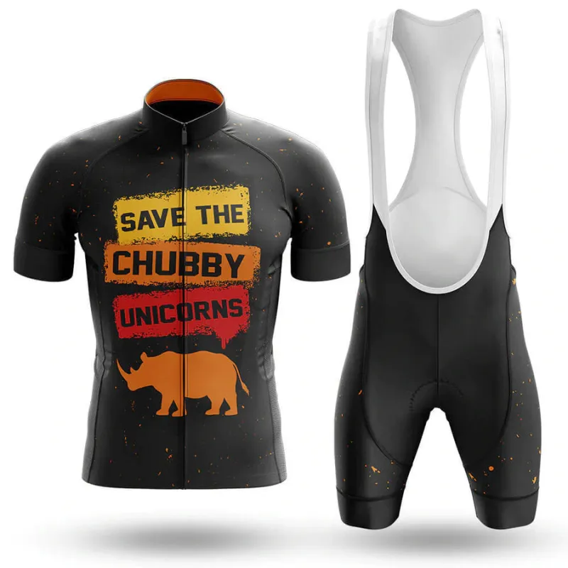 Save The Chubby Unicorns Men's Short Sleeve Cycling Kit made by RSSC Sports