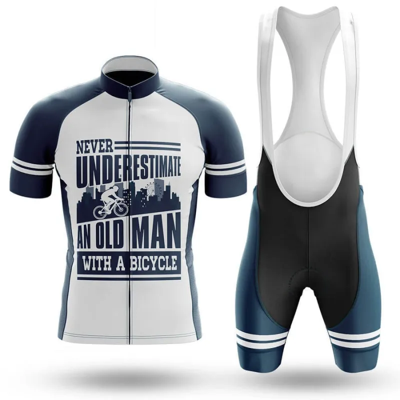 An Old Man With A Bicycle Men's Cycling Kit made by RSSC Sports