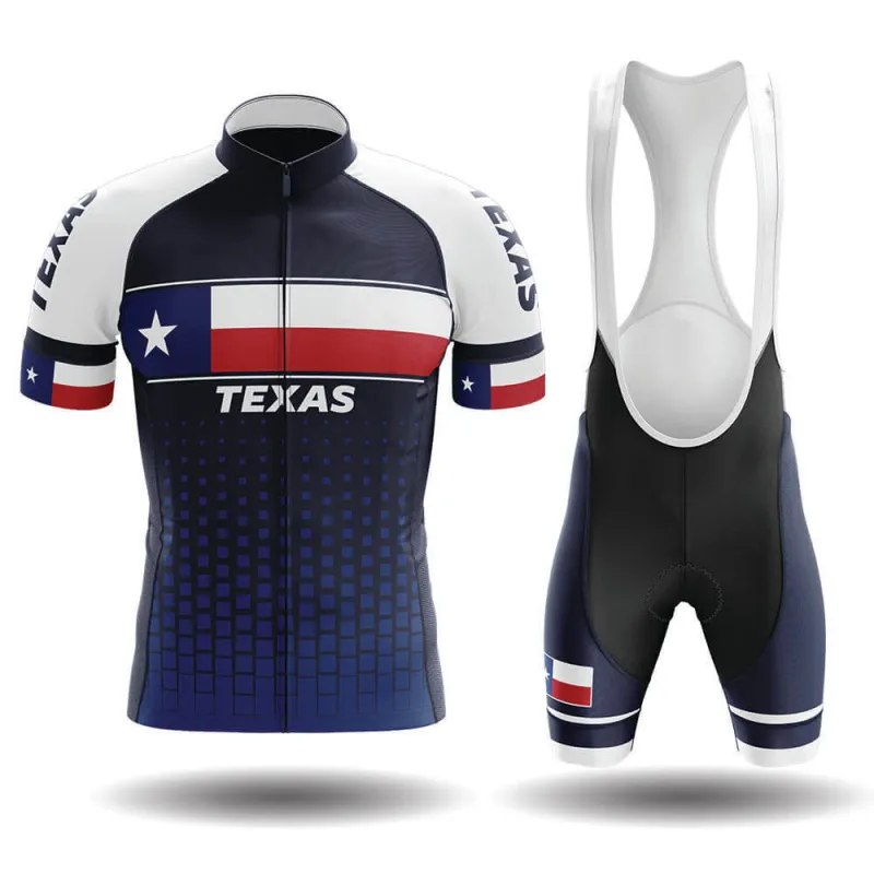 Texas Men's Short Sleeve Cycling Kit made by RSSC Sports