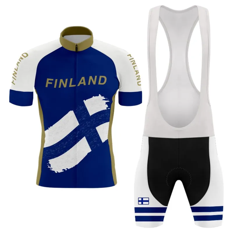 Finland Men's Short Sleeve Cycling Kit made by RSSC Sports